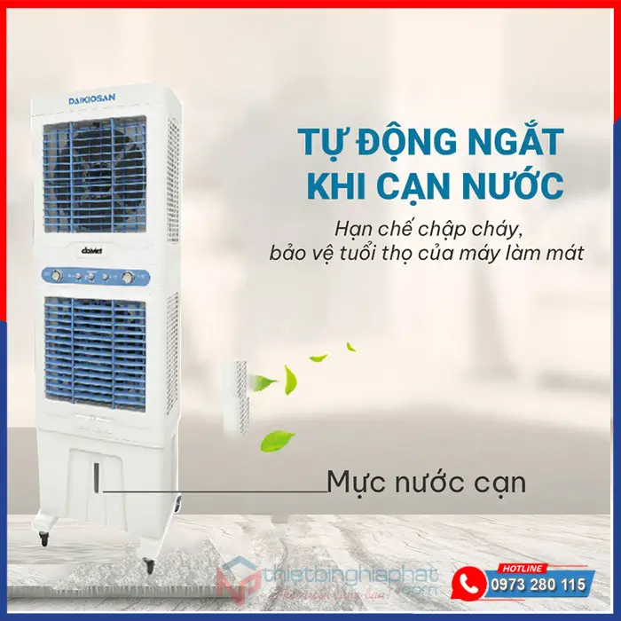Máy làm mát Daikiosan DM211 2 tầng Máy làm mát Daikiosan DM211 tự động ngắt bơm khi cạn nước