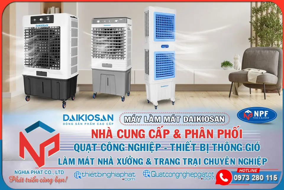 Máy làm mát Daikiosan DM204 21 Nghĩa Phát - Đơn vị phân phối máy làm mát Daikiosan chính hãng giá tốt