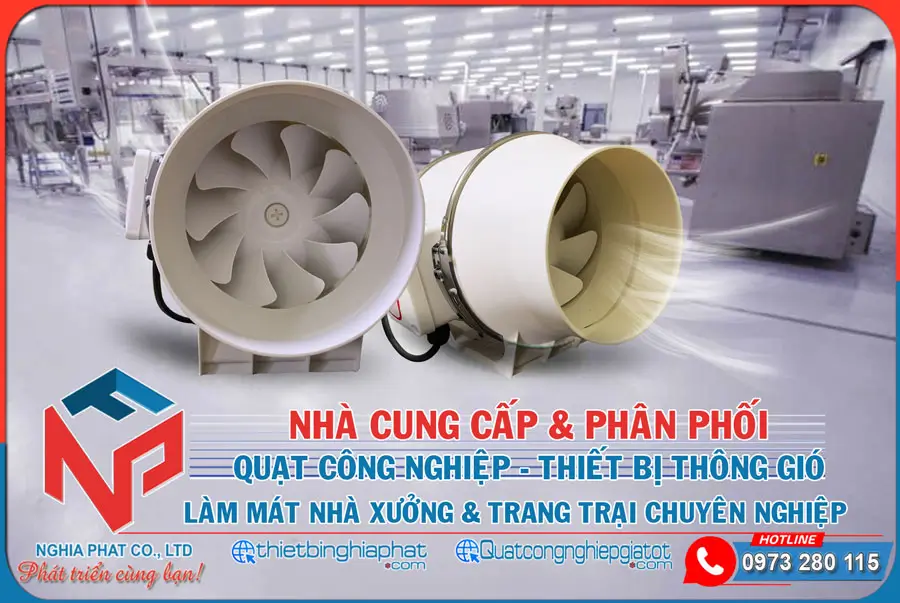 Quạt thông gió nối ống Omysu HF-150 Nghĩa Phát phân phối Quạt thông gió nối ống giá tốt