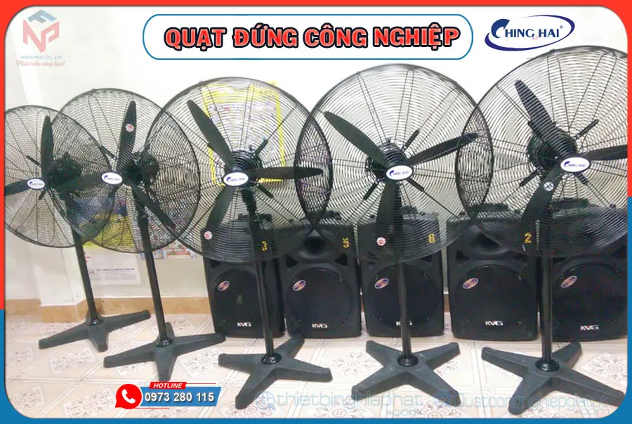 Quạt công nghiệp đứng Chinghai HS243Đ 140W Quạt đứng công nghiệp chinghai giá tốt