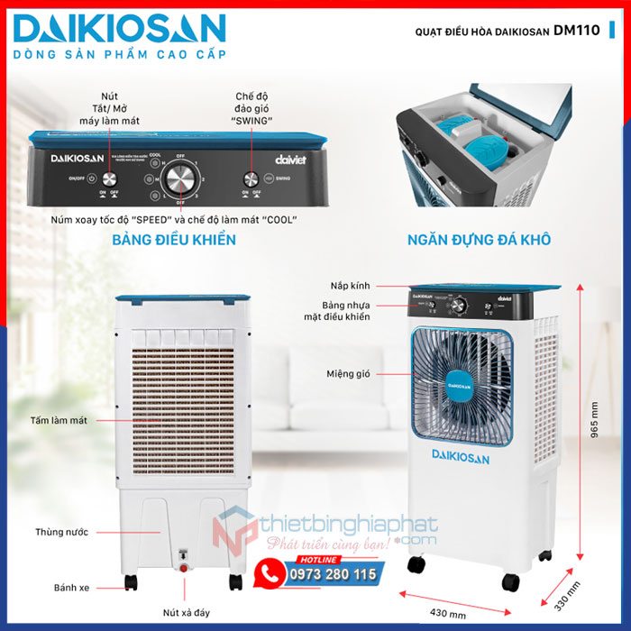 Máy làm mát Daikiosan DM110 Máy làm mát Daikiosan DM110 chi tiết