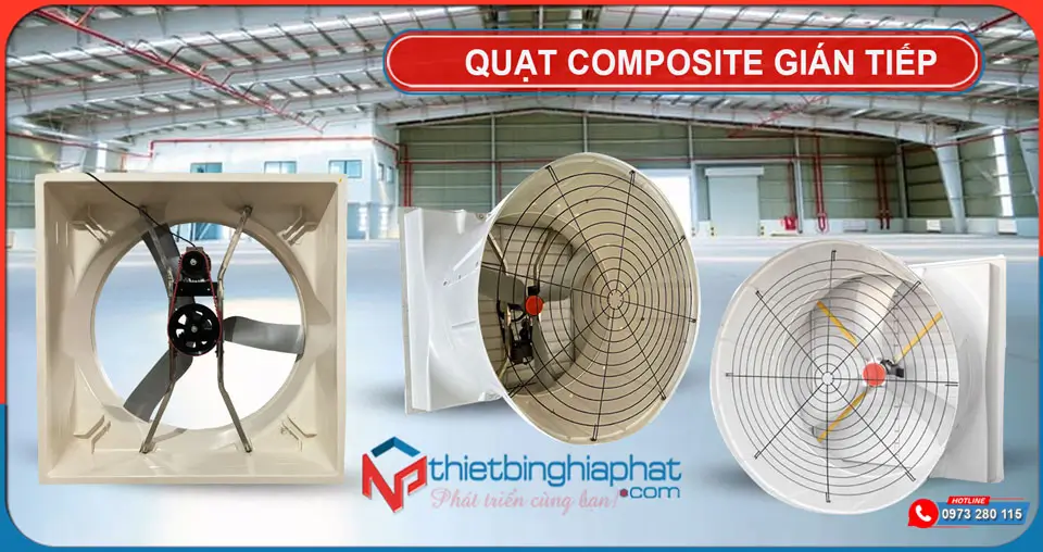 So sánh quạt thông gió composite trực tiếp và gián tiếp Quạt composite gián tiếp