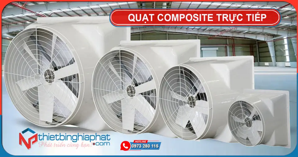 So sánh quạt thông gió composite trực tiếp và gián tiếp Quạt composite trực tiếp