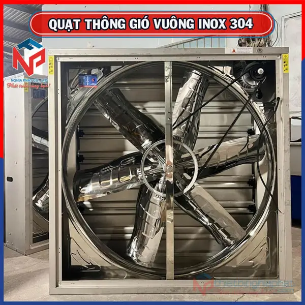 Quạt thông gió vuông INOX 304 BMF-1100 1100x1100mm Quạt thông gió vuông INOX 304