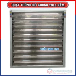 Quạt thông gió vuông tole kẽm 1000x1000 BMF-1000 Quạt thông gió vuông tole kẽm 1000x1000x400mm BMF-1000 chớp INOX