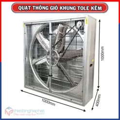Quạt thông gió vuông tole kẽm 1000x1000 BMF-1000 Quạt thông gió vuông tole kẽm 1000x1000x400mm BMF-1000
