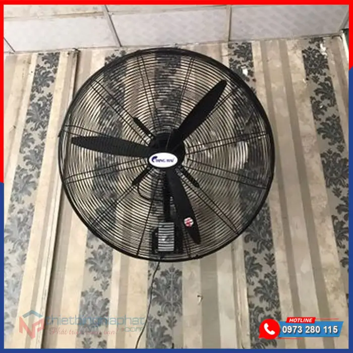 Quạt treo tường công nghiệp Chinghai W243Đ sải cánh 600mm Quạt treo tường công nghiệp chinghai Đài Loan