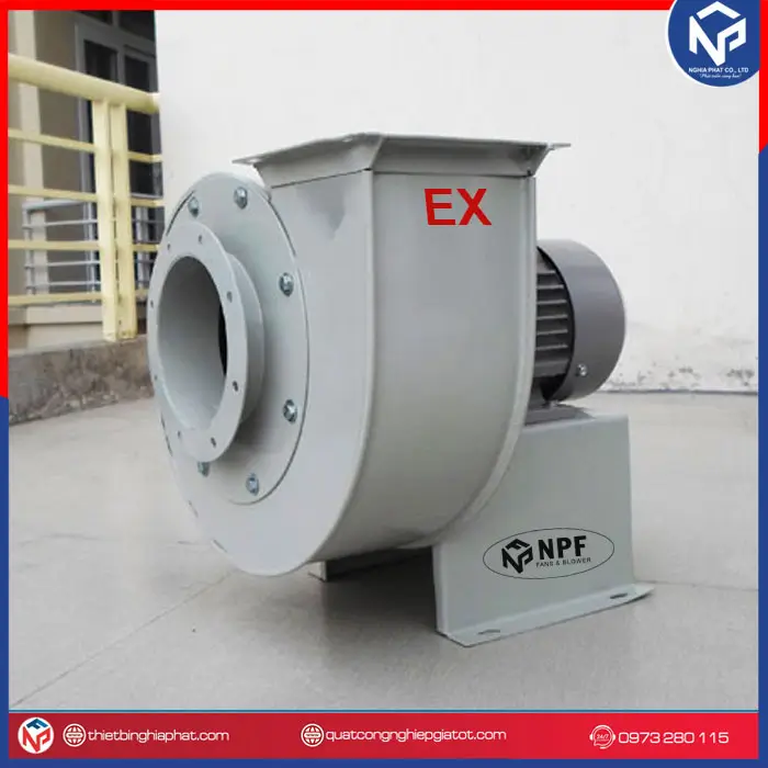Quạt ly tâm phòng nổ 0.5HP Trung áp Quạt ly tâm phòng nổ - thiết bị quan trong trong hệ thống thông gió