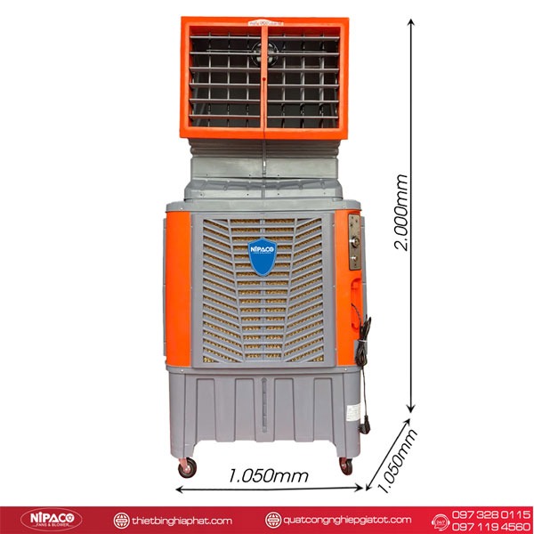 Quạt hơi nước công nghiệp di động Nipaco 2.2KW 280L Kích thước Quạt hơi nước 2.2KW 280L 2000x1050x1050mm