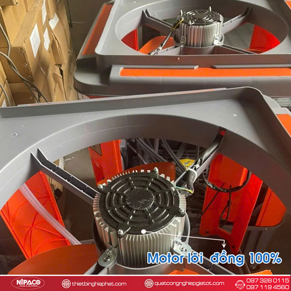Quạt hơi nước công nghiệp di động Nipaco 2.2KW 280L Motor Quạt hơi nước Nipaco lõi đồng 100%