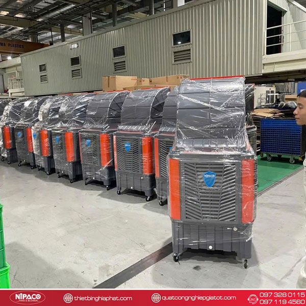 Quạt hơi nước công nghiệp di động Nipaco 2.2KW 280L Quạt hơi nước di động Nipaco làm mát cho không gian rộng lớn