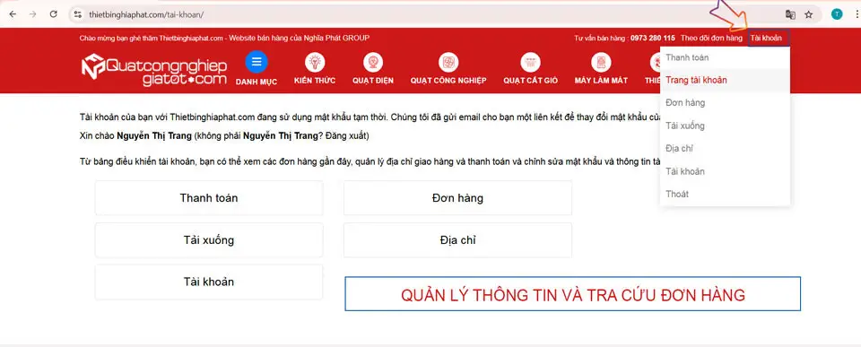 Chính sách bảo mật thông tin Tra cứu thông tin của bạn và lịch sử đặt hàng tại đây