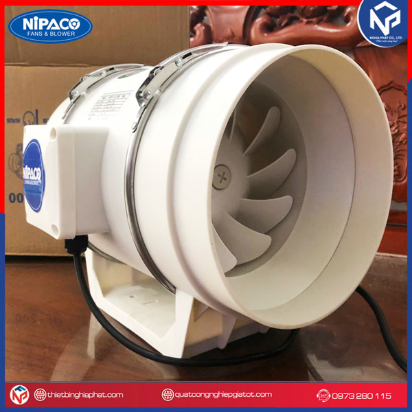 Quạt thông gió nối ống Nipaco HF-200 Quạt thông gió nối ống HF-200 D200mm