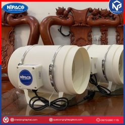 Quạt thông gió nối ống Nipaco HF-200 Quạt thông gió nối ống HF-200 D200mm