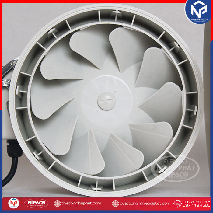 Quạt thông gió nối ống Nipaco HF-200 Quạt thông gió nối ống Nipaco