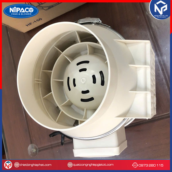 Quạt thông gió nối ống Nipaco HF-125 Quạt thông gió nối ống Nipaco HF-150
